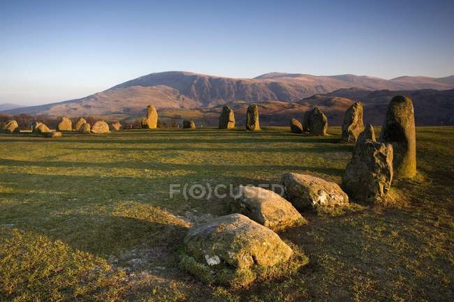 Stones laying on grass — Stock Photo
