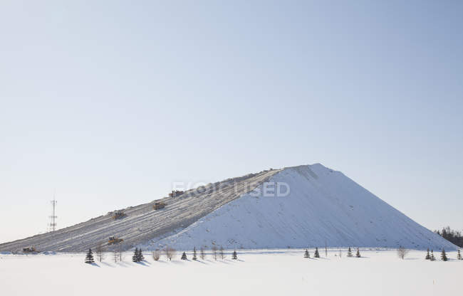 Snow Removal Storage Hill — Stock Photo