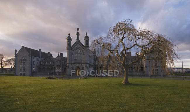 Old palace on field — Stock Photo