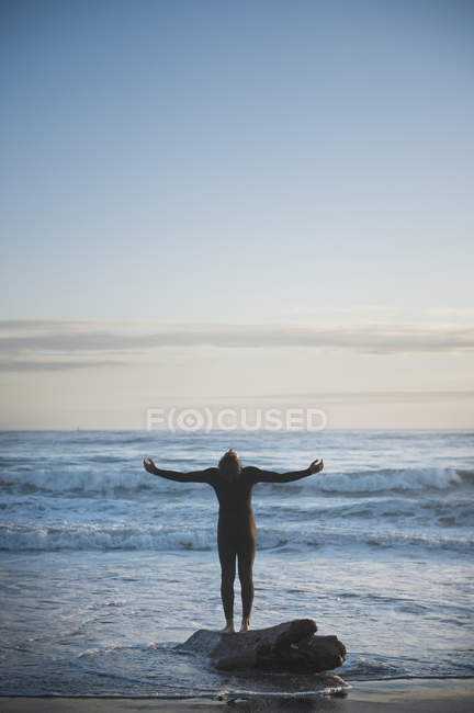 Person With Arms Outstretched — Stock Photo