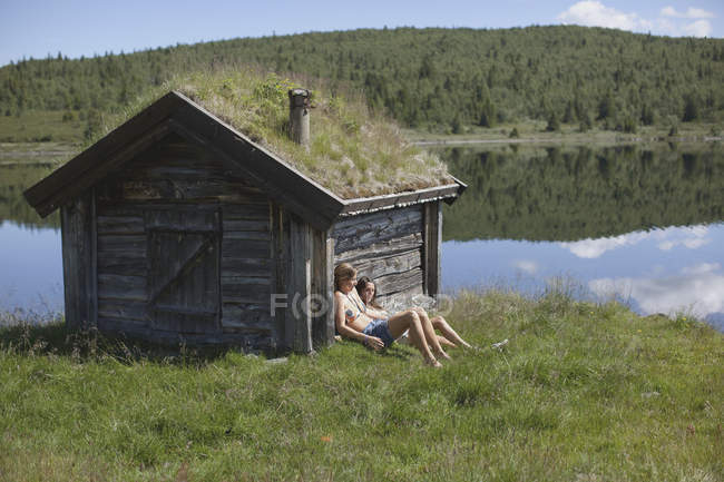 Two Girls Resting — Stock Photo