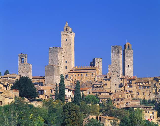 Ciudad toscana de San Gimignano - foto de stock