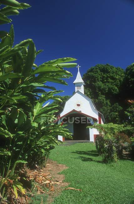 Iglesia en el entorno rural - foto de stock