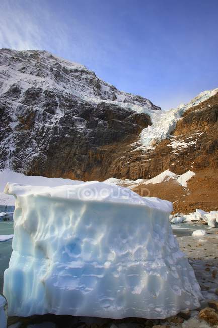 Angel Glacier on stone ground — Stock Photo