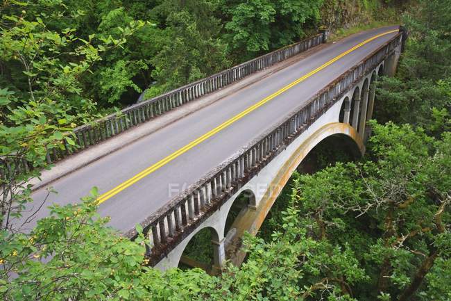 Strada che attraversa il ponte — Foto stock