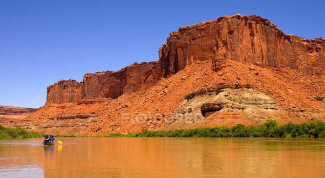 Canoeing In Canyons outdoors — Stock Photo