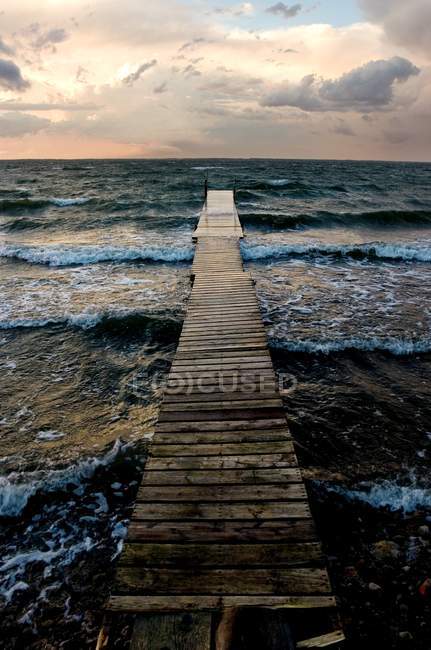 Wooden Pier In Water — Stock Photo