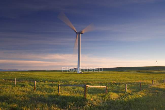 Vista da turbina eólica — Fotografia de Stock