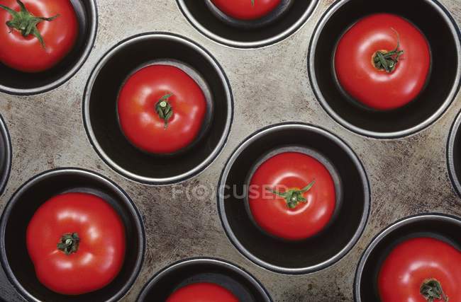 Pomodori in padella muffin — Foto stock