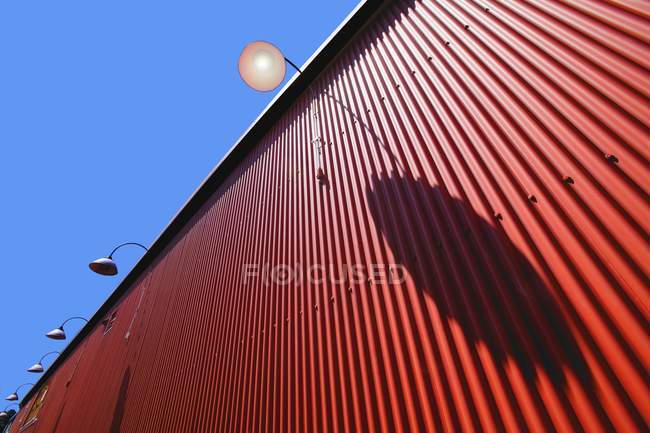 Industrial Building with lamps — Stock Photo