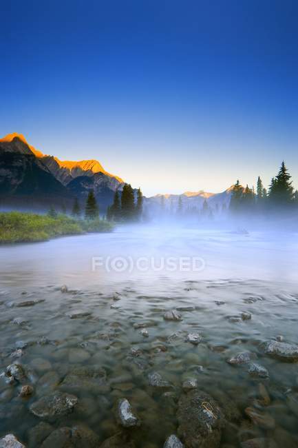 Sunrise And Morning On River — Stock Photo