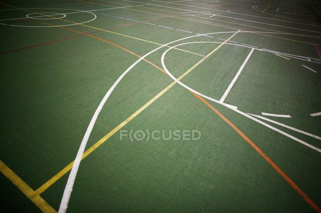 Field with markings and stripes — Stock Photo