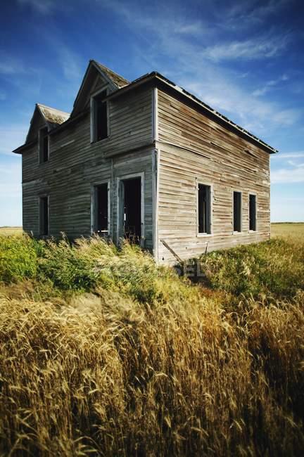 An Old Barn In Field — Stock Photo