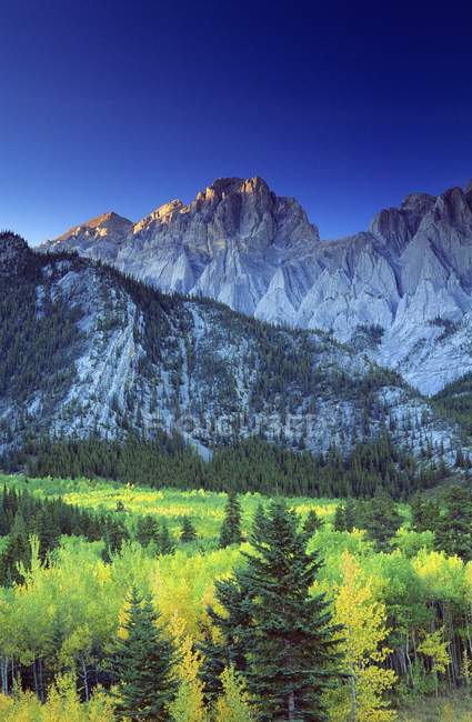 Rocky Mountains with snow — Stock Photo