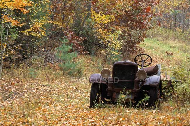 Camion de pompiers abandonné — Photo de stock