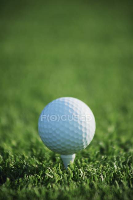 Pelota de golf en T - foto de stock