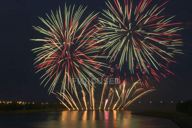 Colourful fireworks display — Stock Photo