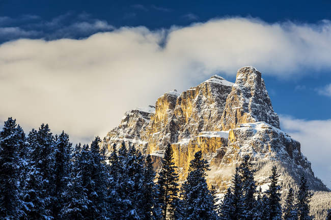 Schneebedeckter schroffer Berg — Stockfoto