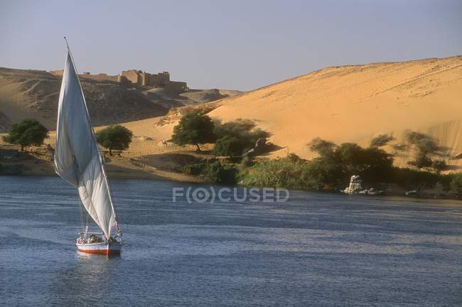 Felucca en el Nilo - foto de stock