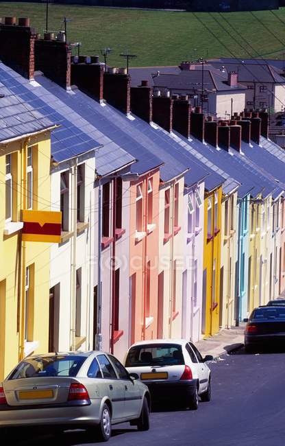 Casas com terraço em Bogside — Fotografia de Stock
