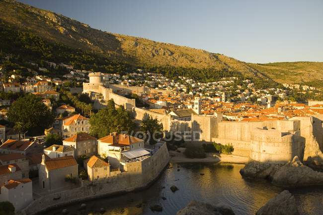 Vista desde Lovrijen en Croacia - foto de stock
