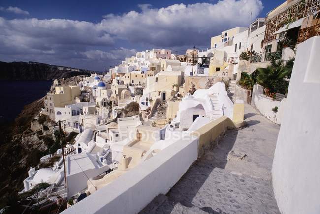 Schöne griechische Architektur, oia — Stockfoto