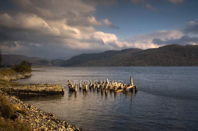 Broken Dock, Loch Sunart, Scozia — Foto stock