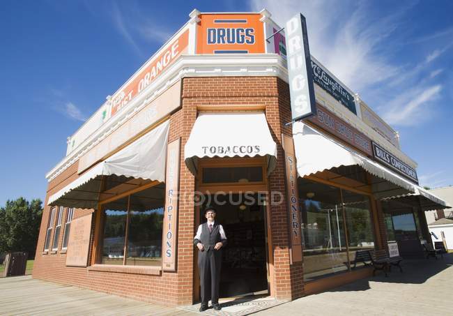 Front Of Historical Drugstore — Stock Photo