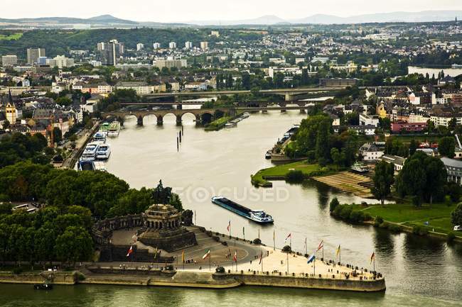 Blick auf die Stadt Koblenz — Stockfoto