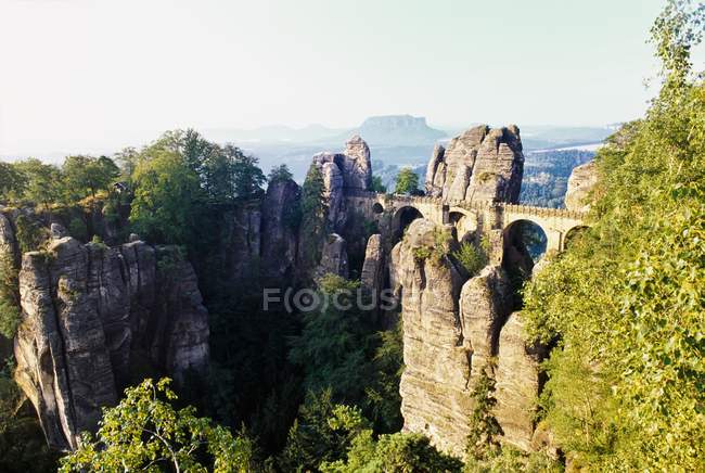 Rock Formations with bridge — Stock Photo