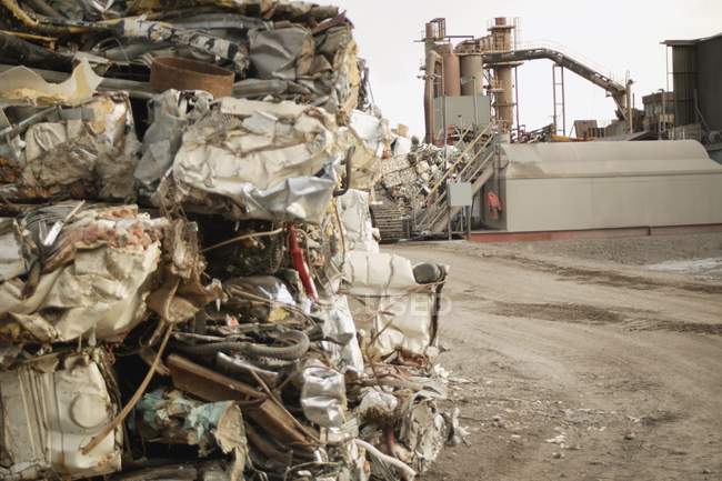 Site de compactage des déchets — Photo de stock