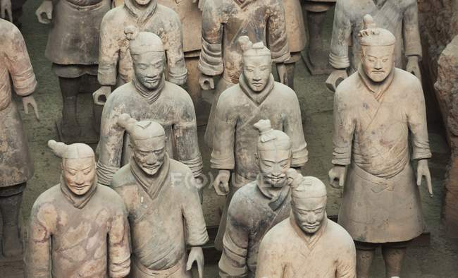 Guerriers en terre cuite ; Xian — Photo de stock