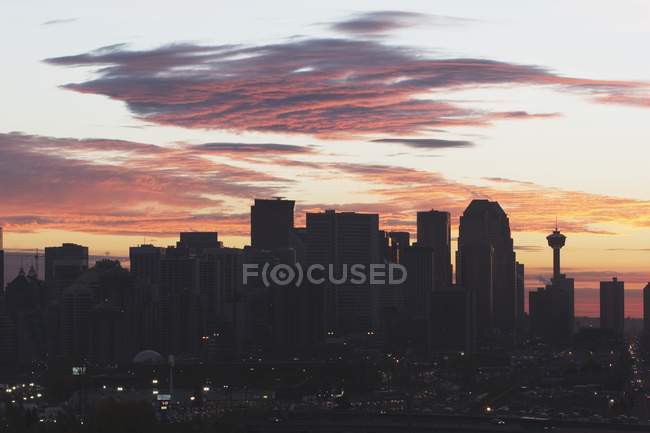 Silhueta de Skyline em Calgary — Fotografia de Stock