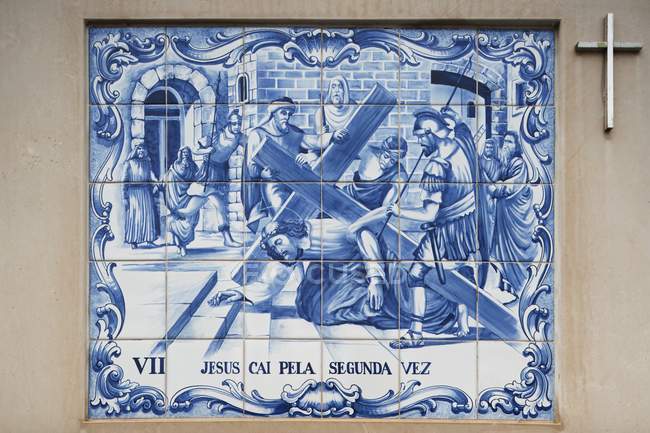 Céramique peinte au Portugal — Photo de stock