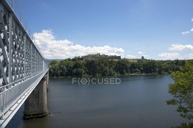 Ponte dall'altra parte del fiume Minho — Foto stock