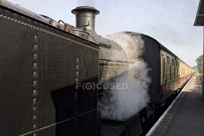 Train In Station In Goathland — Stock Photo