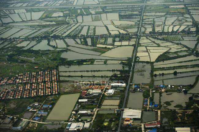 Вид с воздуха на Бангкок — стоковое фото