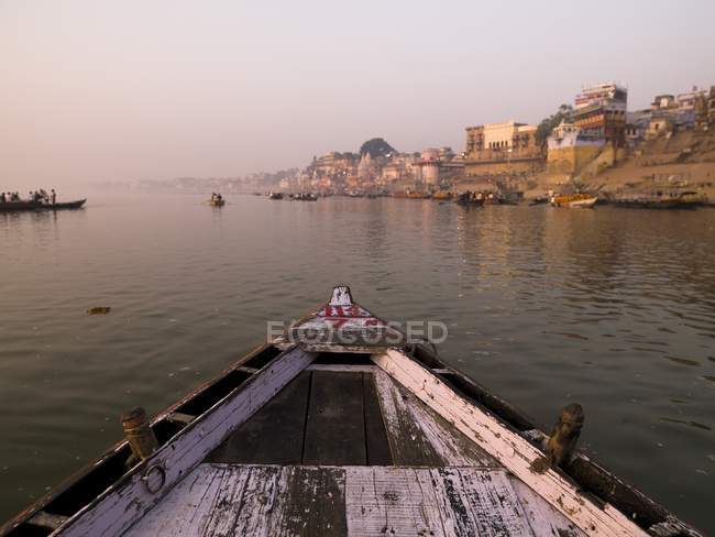 View from boat in river — Stock Photo