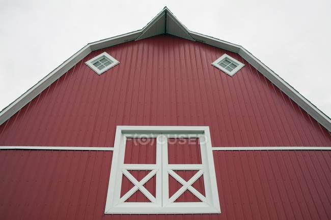 Red Barn With White Trim — Stock Photo