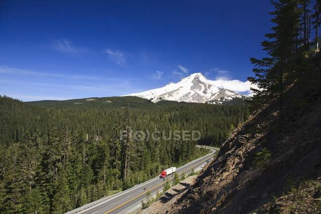 Transport Truck On The Highway — Stock Photo