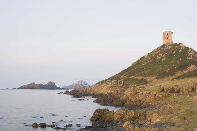 Genoese Tower And Lighthouse — Stock Photo
