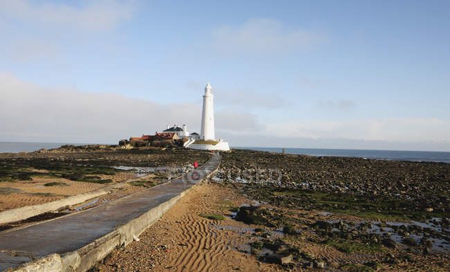 Road To St. Mary's Lighthouse — Stock Photo