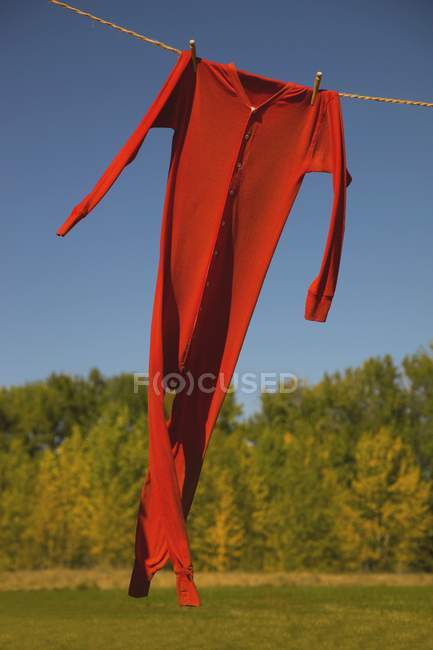 Long red Underwear — Stock Photo