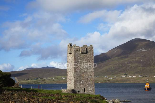 Old castle on shore — Stock Photo