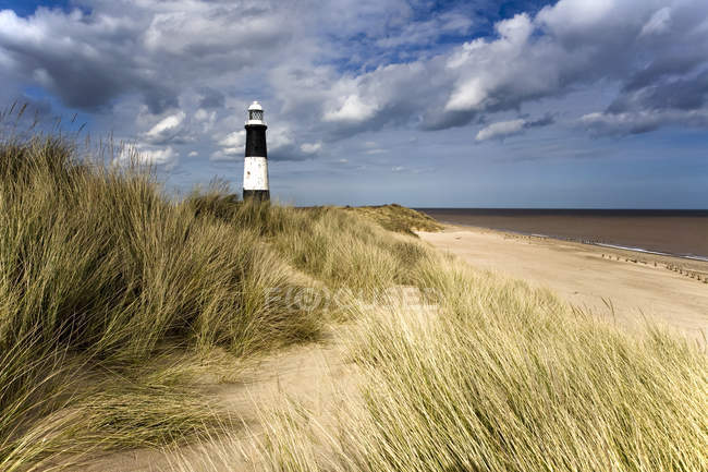 Lighthouse On sandy Beach — Stock Photo