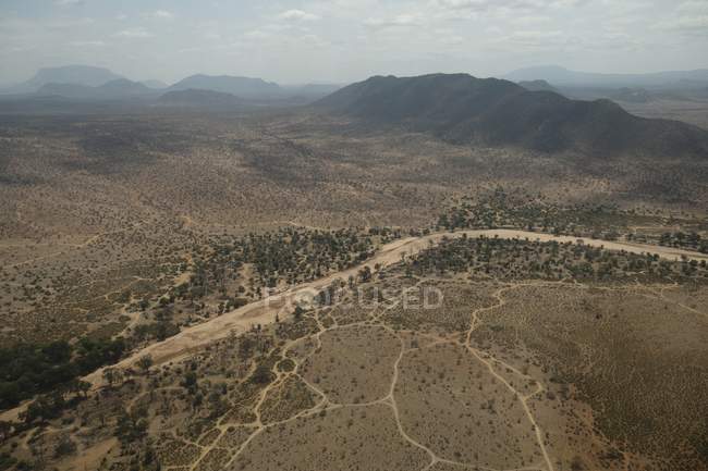 Вид с воздуха на поле — стоковое фото