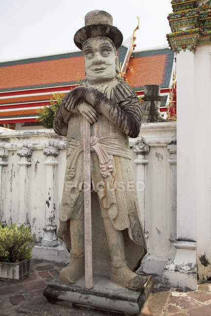 Statua custode a Wat Pho — Foto stock
