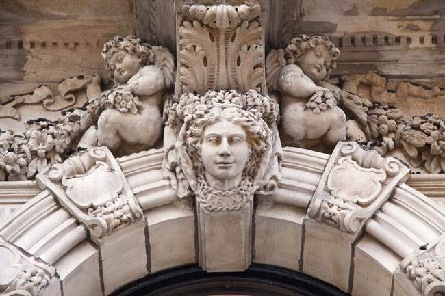 Sculptured Detail Old Building — Stock Photo