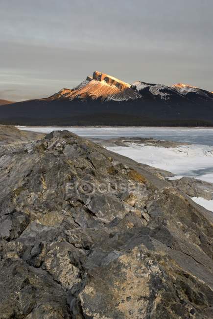Canada; Abraham Lake In Winter — Stock Photo