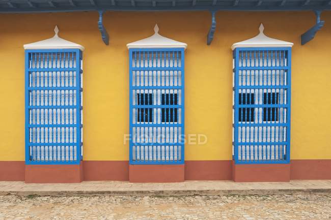 Fachadas de casa cubana — Fotografia de Stock